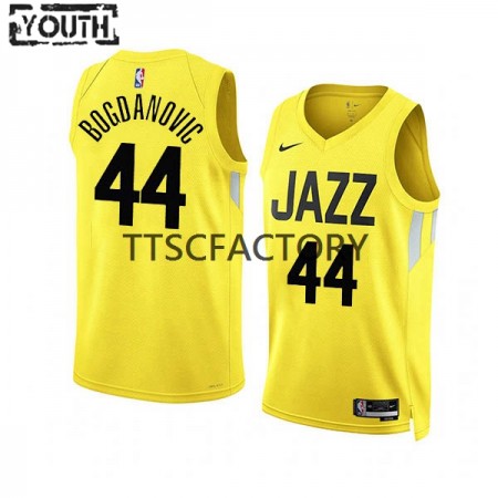 Kinder NBA Utah Jazz Trikot Bojan Bogdanovic 44 Nike 2022-23 Icon Edition Gelb Swingman